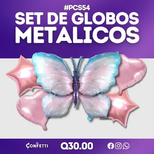 Set de 5 PCS Mariposa Degradada #PCS54