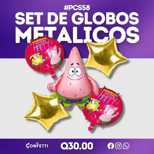 Set de 5 PCS Patricio Estrella #PCS58 (AGOTADO)