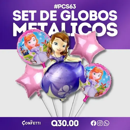 Set de 5 PCS Princesita Sofía #PCS63