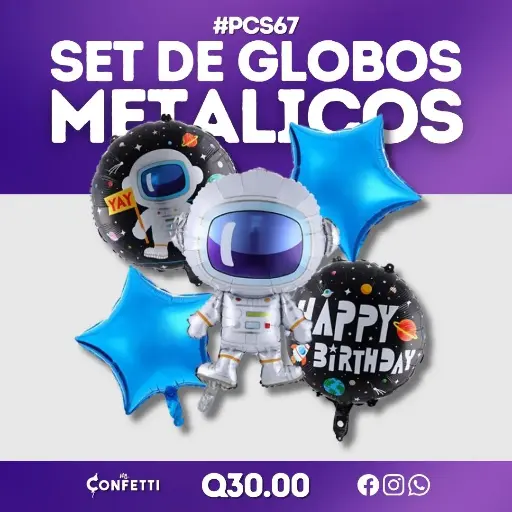 Set de 5 PCS Astronauta Galaxia #PCS67