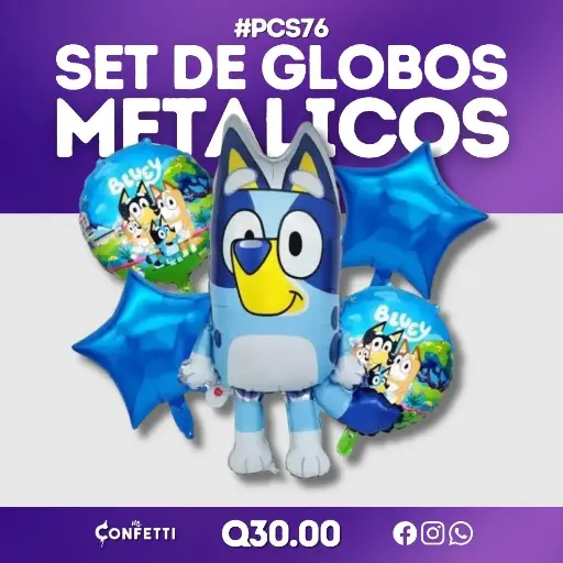 Set de 5 PCS Bluey #PCS76