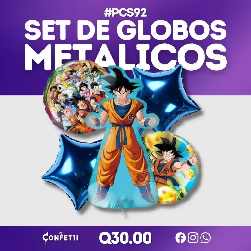 Set de 5PCS Goku Adulto #PCS92
