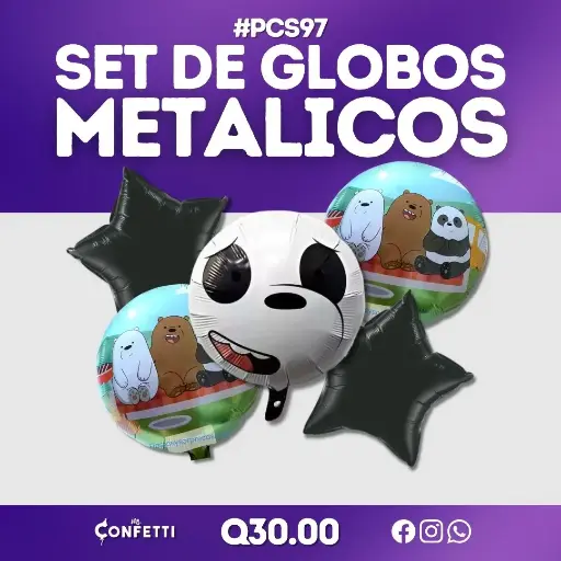 Set de 5PCS Osos Escandalosos Panda #PCS97