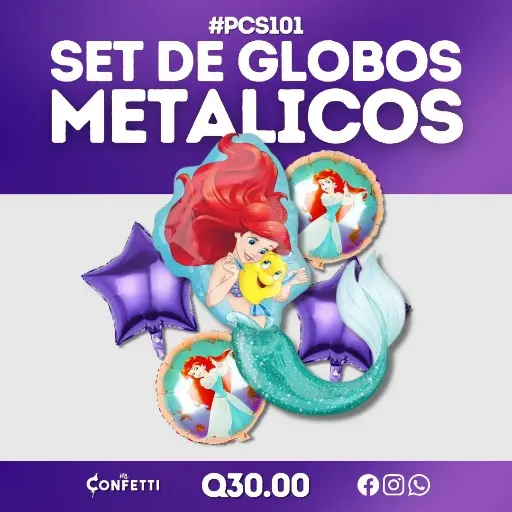 Set de 5PCS La Sirenita #PCS101