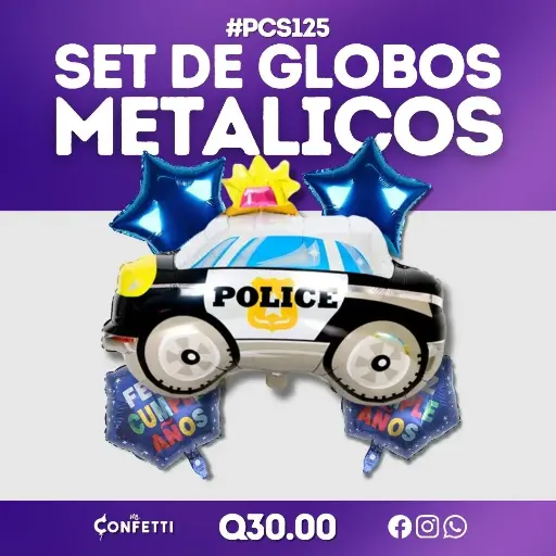 Set de 5PCS Policía #PCS125