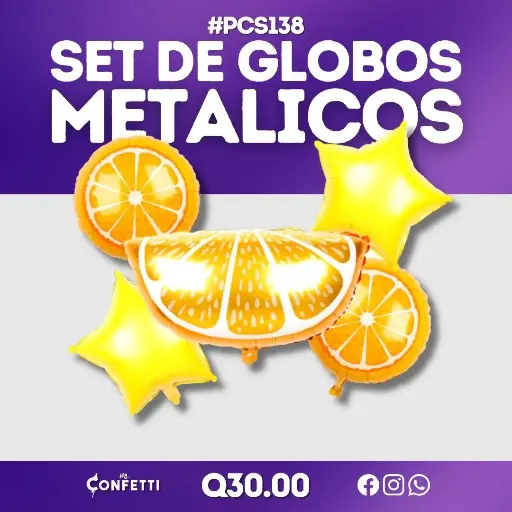 Set de 5PCS Fruta Naranja #PCS138