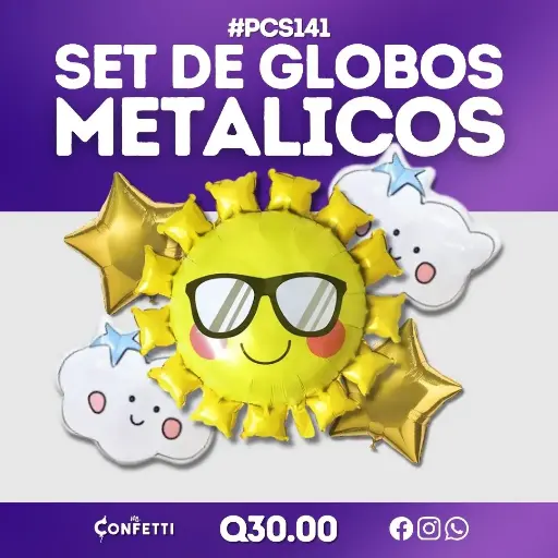 Set de 5PCS Sol con Gafas #PCS141