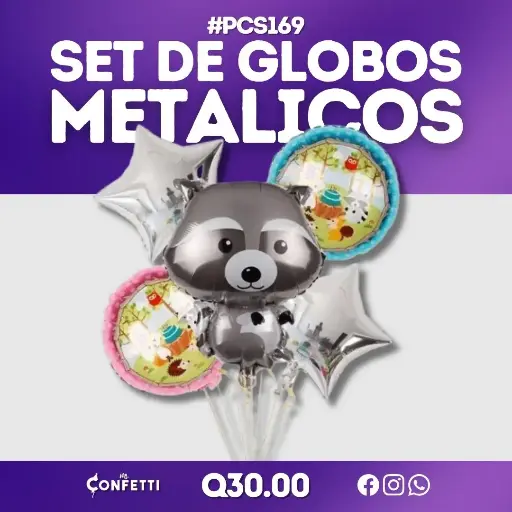 Set de 5PCS Mapache #PCS169