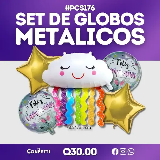 Set de 5PCS Nube de Colores #PCS176