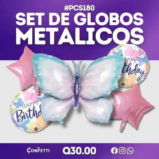 Set de 5PCS Mariposa degradada #PCS180