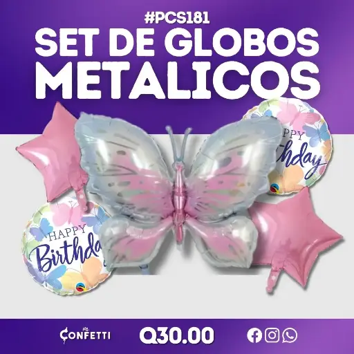 Set de 5PCS Mariposa Degradada #PCS181