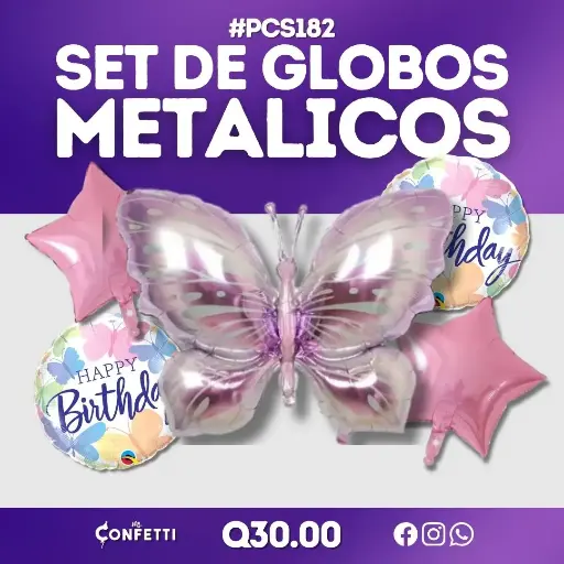Set de 5PCS Mariposa Degradada #PCS192