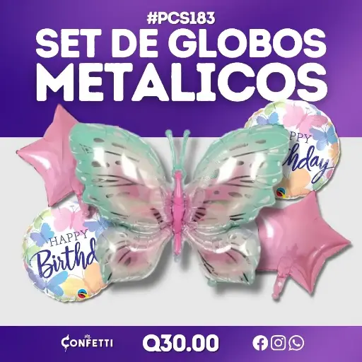 Set de 5PCS Mariposa degradada #PCS183