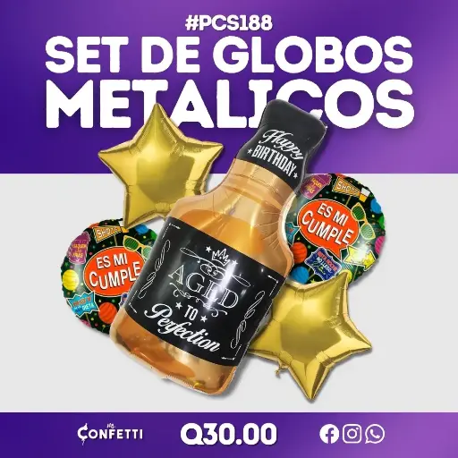 Set de 5PCS Botella de Celebración #PCS188