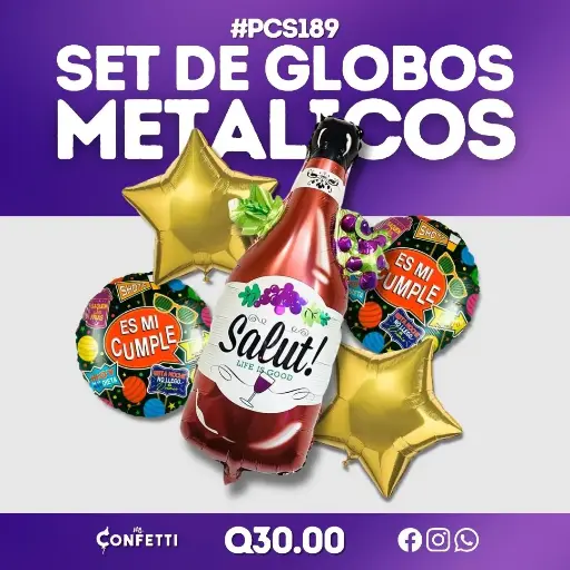 Set de 5PCS Botella de Celebración #PCS189