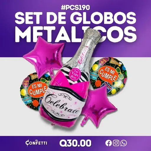 Set de 5PCS Botella de Celebración #PCS190