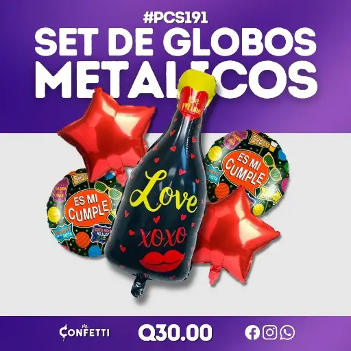 Set de 5PCS Botella de Celebración #PCS191