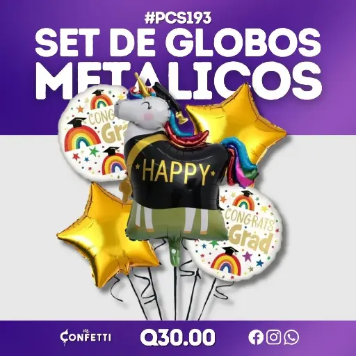 Set de 5PCS Graduación #PCS193