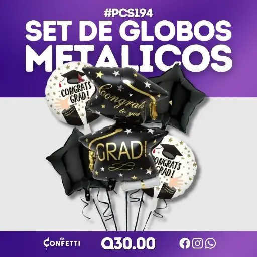 Set de 5PCS Graduación #PCS194