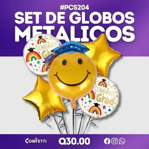 Set de 5PCS Graduación #PCS204