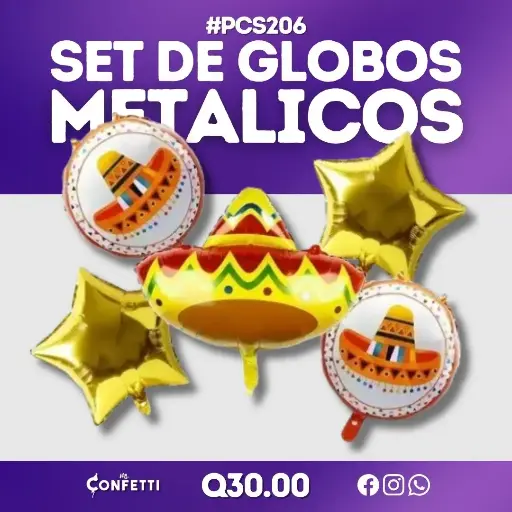 Set de 5PCS Sombrero Mexicano  #PCS206