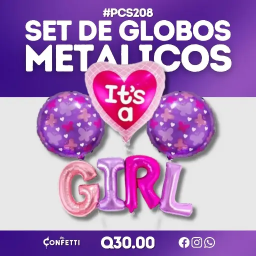 Set de 5PCS ITS A GIRL #PCS208