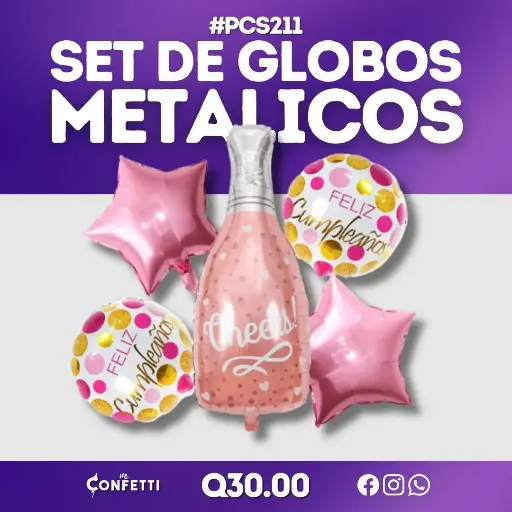 Set de 5PCS Botella de Celebración #PCS211