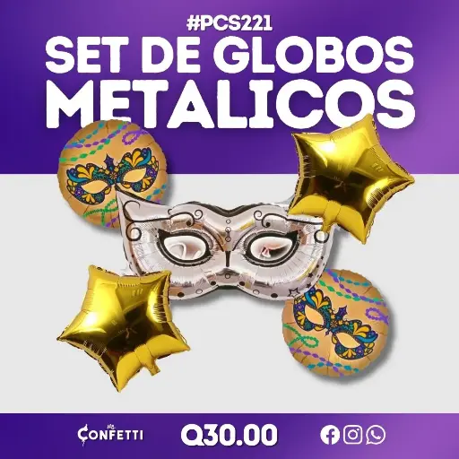 Set de 5PCS Antifaz Carnaval #PCS221