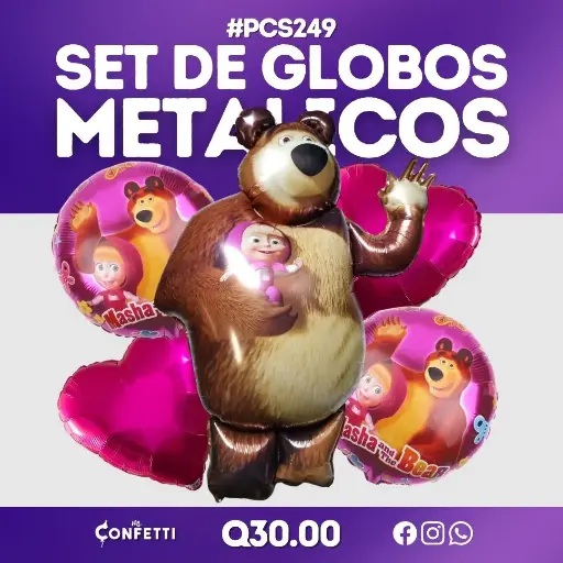 Set de 5PCS Masha y el Oso #PCS249