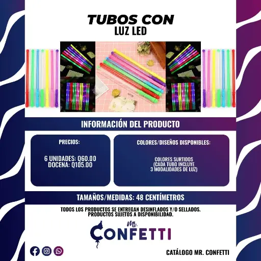 Tubos con luz Led