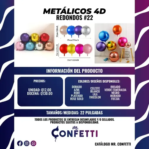 Metálicos 4D Redondos #22
