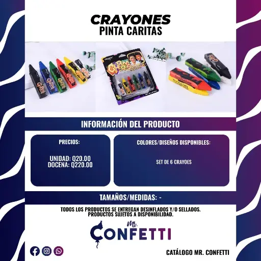 Crayones Pintacaritas
