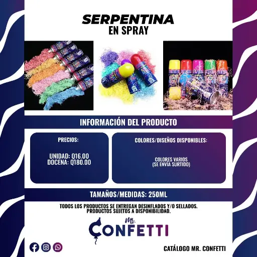 Serpentina en Spray