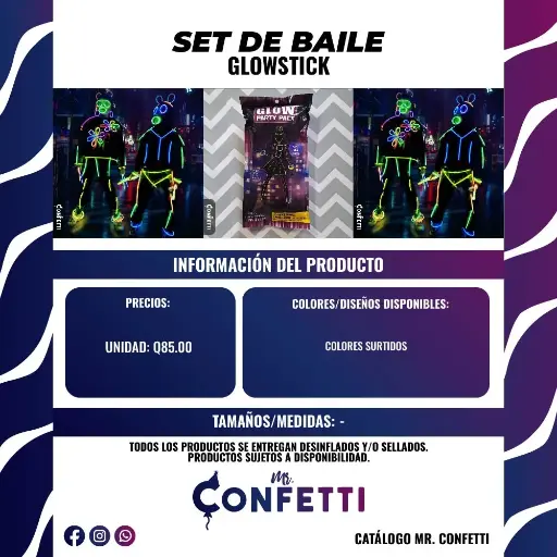 Set de Baile Glowstick Neón