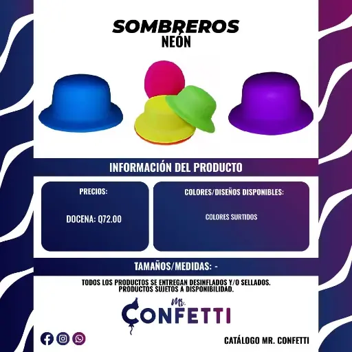 Sombreros Neón