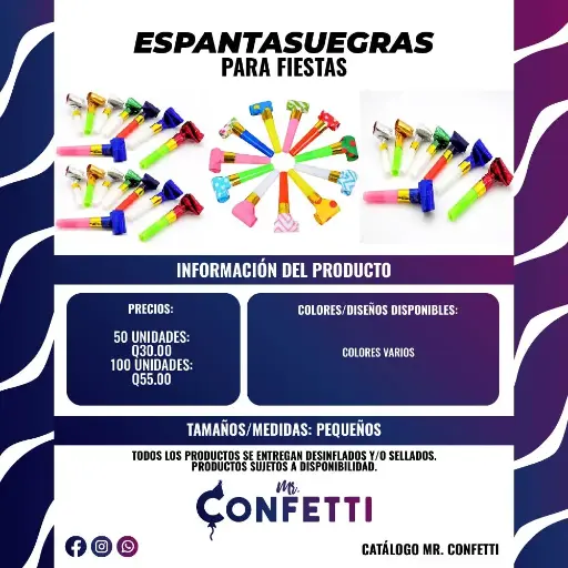 Espantasuegras para Fiestas