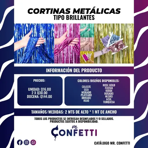 Cortinas metálicas Brillantes